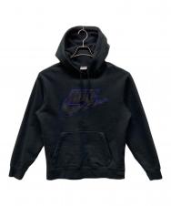 NIKE (ナイキ) Supreme (シュプリーム) 19AW Leather Applique Hooded Sweatshirt ブラック サイズ:S