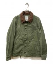 WACKO MARIA (ワコマリア) バッグマリア刺繍デッキジャケット カーキ サイズ:M