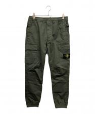 STONE ISLAND (ストーンアイランド) ガーメントダイ テーパード カーゴパンツ グリーン サイズ:W34 未使用品