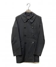 LOUIS VUITTON (ルイ ヴィトン) MACKINTOSH製 モノグラムライニング ゴム引きトレンチコート ブラック サイズ:36