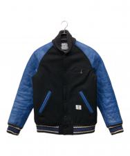 BEDWIN &THE HEARTBREAKERS (ベドウィンアンドザ ハートブレイカーズ) スタジャン ブラック×ブルー サイズ:3