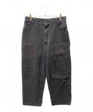 WIND AND SEA (ウィンダンシー) STD Duck Canvas D.Knee Painter Pt　ダック キャンバス ダブルニー ペインターパンツ ブラック サイズ:XL