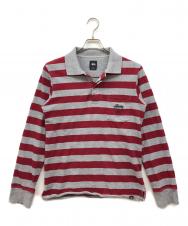 stussy (ステューシー) ラガーシャツ レッド サイズ:S