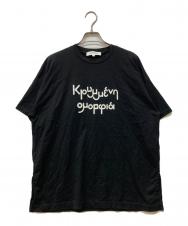ENFOLD (エンフォルド) PRINT T-SHIRT ブラック サイズ:38