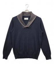 Maison Margiela (メゾンマルジェラ) ウールニット ネイビー サイズ:L