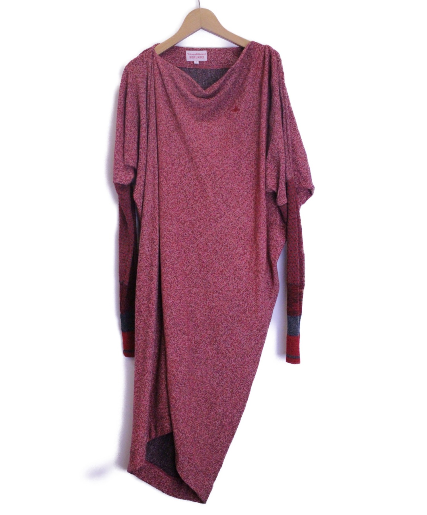 中古 古着通販 Vivienne Westwood Red Label ヴィヴィアンウエストウッド レッドレーベル コクーンシルエットワンピース レッド サイズ 2 ブランド 古着通販 トレファク公式 Trefac Fashion