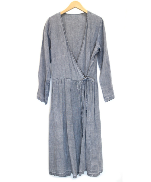 中古 古着通販 Nest Robe ネストローブ カシュクールリネンワンピース グレー サイズ 下記参照 ブランド 古着通販 トレファク公式 Trefac Fashion