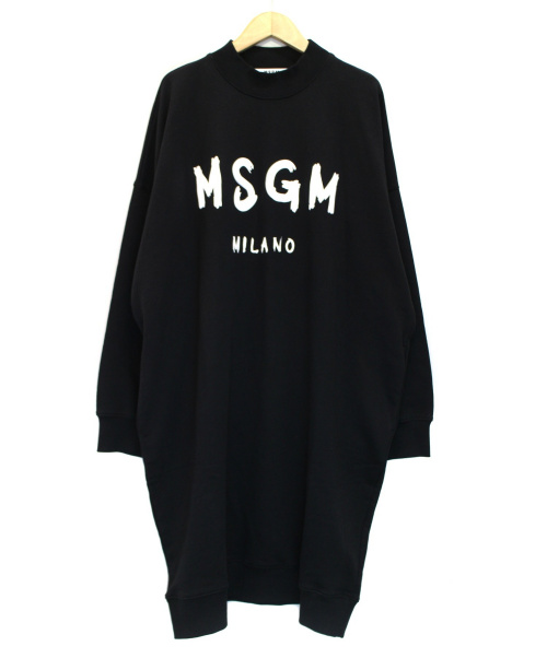 中古 古着通販 Msgm エムエスジーエム ロゴスウェットワンピース ブラック サイズ M ブランド 古着通販 トレファク公式 Trefac Fashion