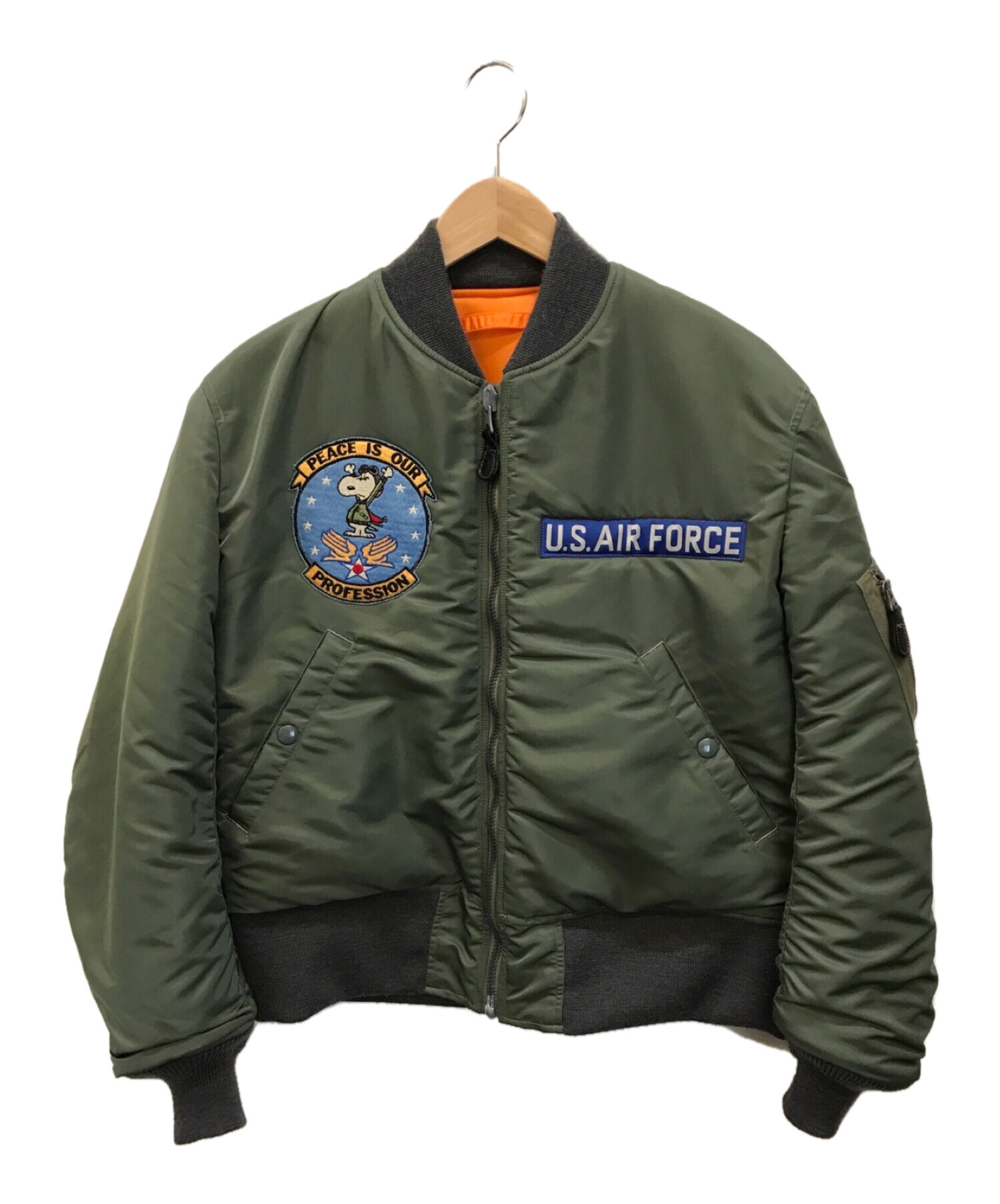 中古 古着通販 Buzz Rickson S バズリクソンズ Ma 1 D Type Snoopy Patch オリーブ サイズ S ブランド 古着通販 トレファク公式 Trefac Fashion