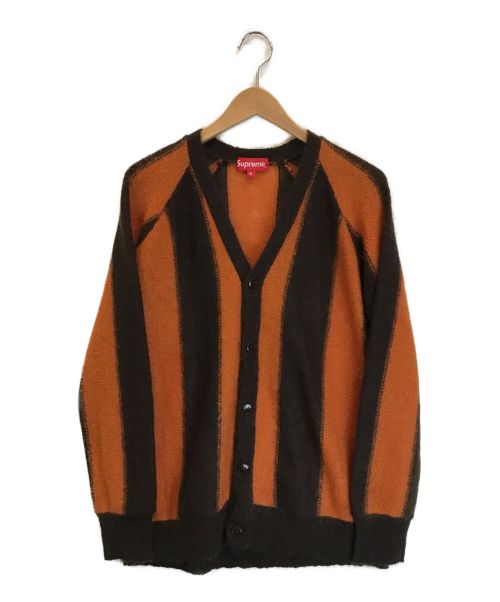 Striped Mohair Cardigan オレンジ 