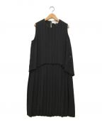 AKIRA NAKA（アキラナカ）の古着「レイヤードプリーツドレス」｜ブラック