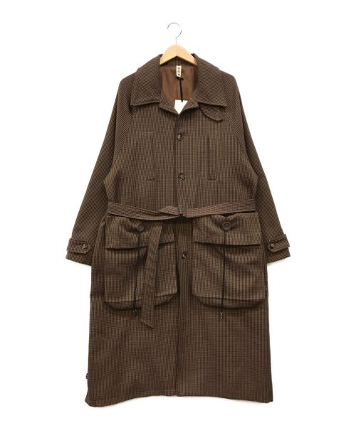 kooi（コーイ）kooi (コーイ) NO BAG NEED COAT ブラウン×ネイビー サイズ:1の古着・服飾アイテム