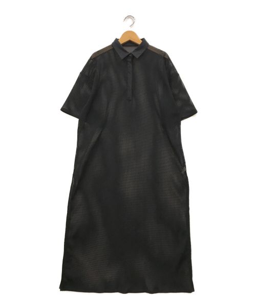 LEINWANDE（ラインヴァンド）LEINWANDE (ラインヴァンド) メッシュシャツワンピース ブラック サイズ:下記参照の古着・服飾アイテム