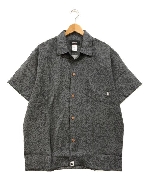 SAPEur（サプール）SAPEur (サプール) エレファント柄半袖シャツ グレー サイズ:Lの古着・服飾アイテム