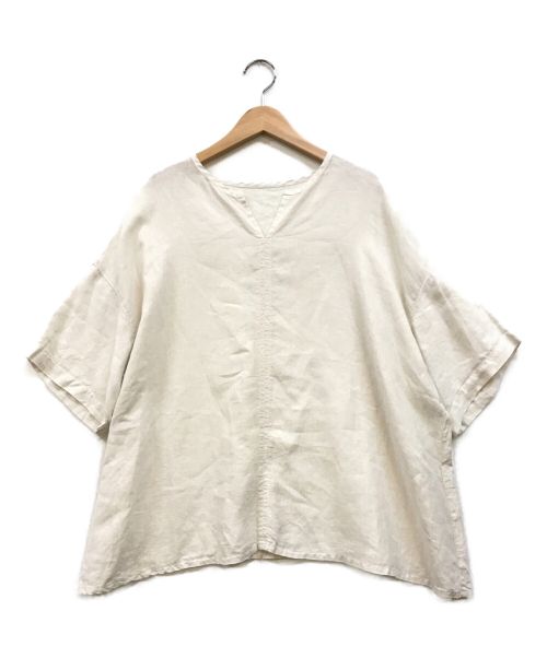nest Robe（ネストローブ）nest Robe (ネストローブ) リネンオープンカラーシャツ アイボリー サイズ:Fの古着・服飾アイテム