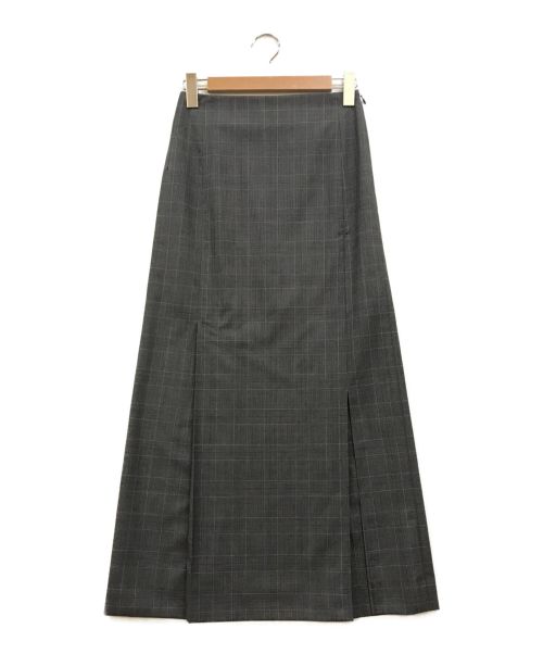 Lisiere（リジェール）Lisiere (リジェール) CHECK SLIT スカート グレー サイズ:36 未使用品の古着・服飾アイテム