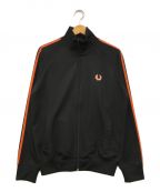 FRED PERRY（）の古着「TWIN TAPE TRACK JACKET」｜ブラック×オレンジ