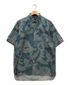 MIHARA YASUHIROミハラヤスヒロ）の古着「花柄半袖シャツ」｜ブルー