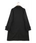 MARGARET HOWELL (マーガレットハウエル) ウール シングル ステンカラー ロング コート ブラック サイズ:2：10800円