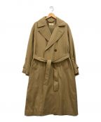 UNFILアンフィル）の古着「Flannel Padded Trench Coat」｜ベージュ