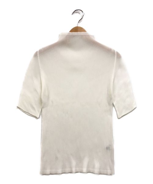 PLEATS PLEASE（プリーツプリーズ）PLEATS PLEASE (プリーツプリーズ) ハイネックプリーツカットソー ホワイト サイズ:3の古着・服飾アイテム
