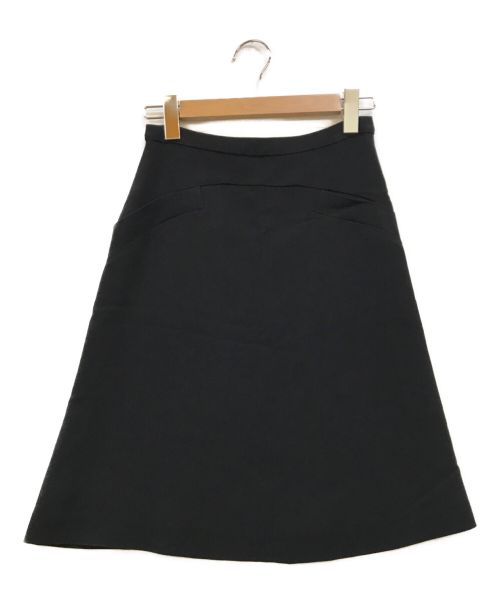 MIU MIU（ミュウミュウ）MIU MIU (ミュウミュウ) ミディフレアスカート ブラック サイズ:40の古着・服飾アイテム
