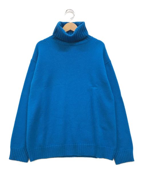 DRAWER（ドゥロワー）DRAWER (ドゥロワー) 7Gカシミヤ100% タートルネック セーター ブルー サイズ:1の古着・服飾アイテム