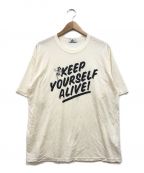 Hysteric Glamour（）の古着「KEEP YOURSELF ALIVE プリント Tシャツ」｜アイボリー