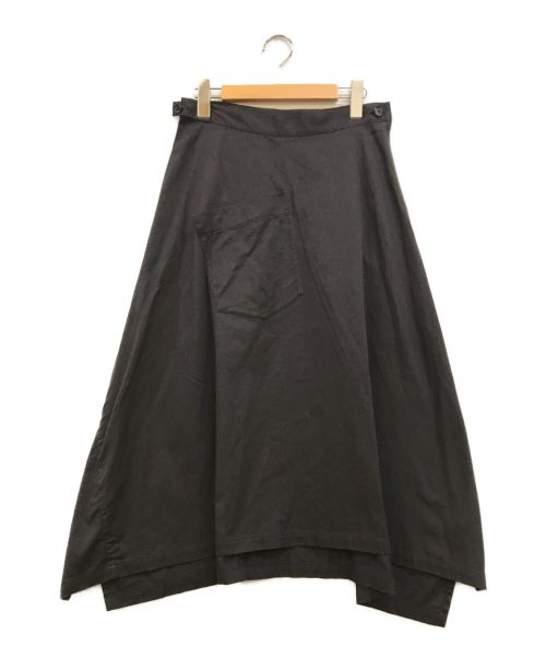 Y's（ワイズ）Y's (ワイズ) コットンツイルパッチポケットスカート グレー サイズ:1の古着・服飾アイテム