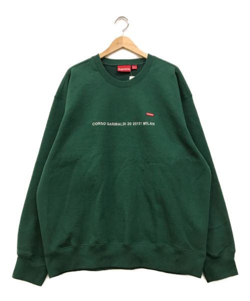 SUPREME（シュプリーム）SUPREME (シュプリーム) Small Box Crewneck Milan Shop Exclusive グリーン サイズ:XL 未使用品の古着・服飾アイテム