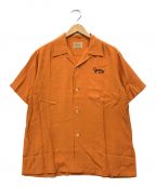 STYLE EYESスタイルアイズ）の古着「レーヨンボウリングシャツ」｜オレンジ