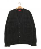 SUPREMEシュプリーム）の古着「waffle knit cardigan」｜ブラック