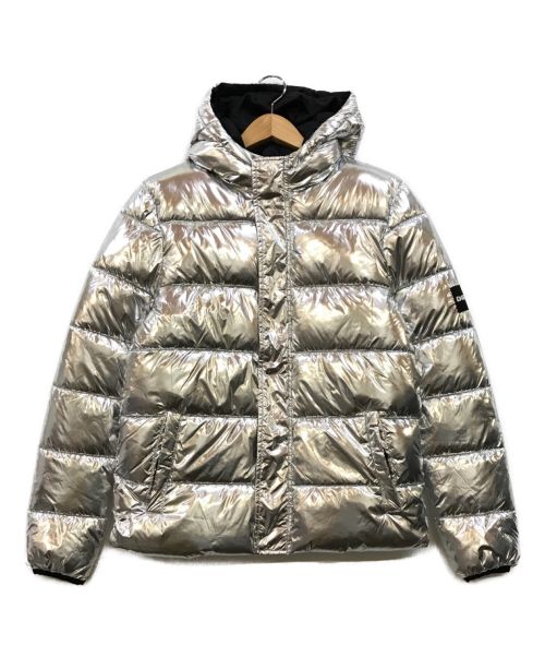 DIESEL（ディーゼル）DIESEL (ディーゼル) 中綿フーデッドジャケット シルバー サイズ:14 未使用品の古着・服飾アイテム