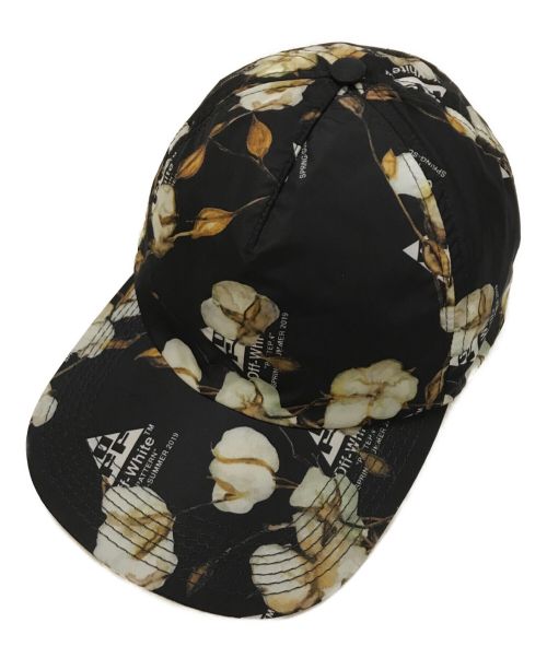 OFFWHITE（オフホワイト）OFFWHITE (オフホワイト) Floral baseball cap ブラック サイズ:Sの古着・服飾アイテム