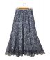 JUSGLITTY (ジャスグリッティー) シアー刺繍フレアスカート ネイビー サイズ:1：4800円