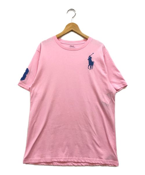 POLO RALPH LAUREN（ポロ・ラルフローレン）POLO RALPH LAUREN (ポロ・ラルフローレン) ホース刺繍Tシャツ ピンク サイズ:XL 未使用品の古着・服飾アイテム