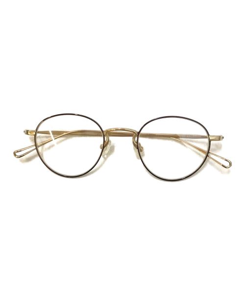 NEW.（ニュー）NEW. (ニュー) JOHN 眼鏡フレーム ゴールド サイズ:47□22-145の古着・服飾アイテム