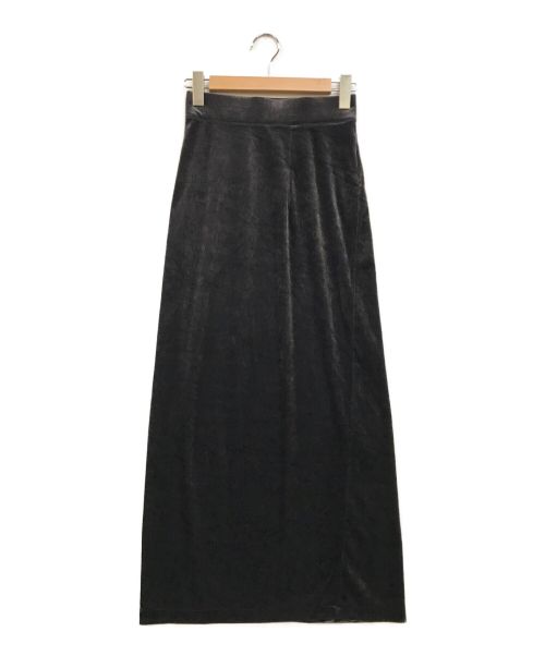 BACCA（バッカ）BACCA (バッカ) inner piece ベロアジャージー ロングスカート ブラック サイズ:34 未使用品の古着・服飾アイテム