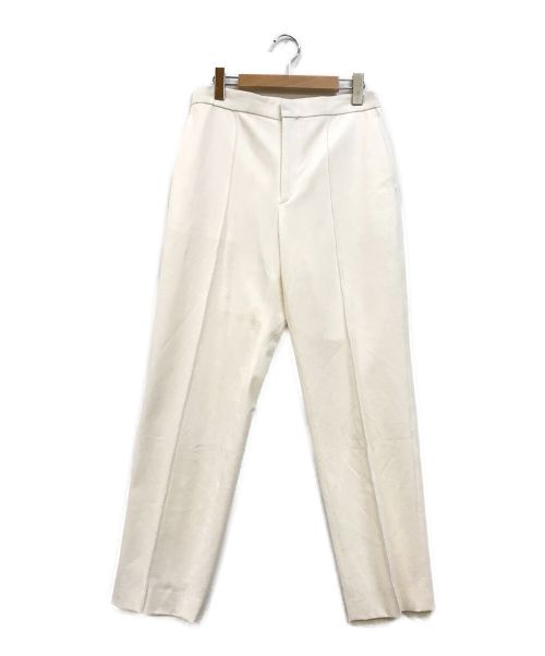 DRAWER（ドゥロワー）DRAWER (ドゥロワー) コットンギャバ テーパードパンツ ホワイト サイズ:40の古着・服飾アイテム