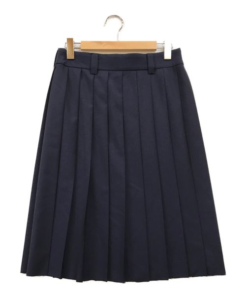 MIU MIU（ミュウミュウ）MIU MIU (ミュウミュウ) モヘアファブリック プリーツスカート ネイビー サイズ:38の古着・服飾アイテム