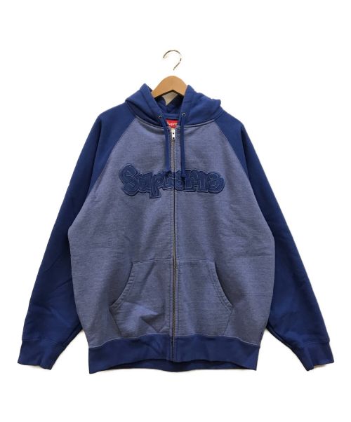 SUPREME（シュプリーム）SUPREME (シュプリーム) Gonz Applique Zip Up Hooded Sweatshirt ブルー サイズ:Lの古着・服飾アイテム