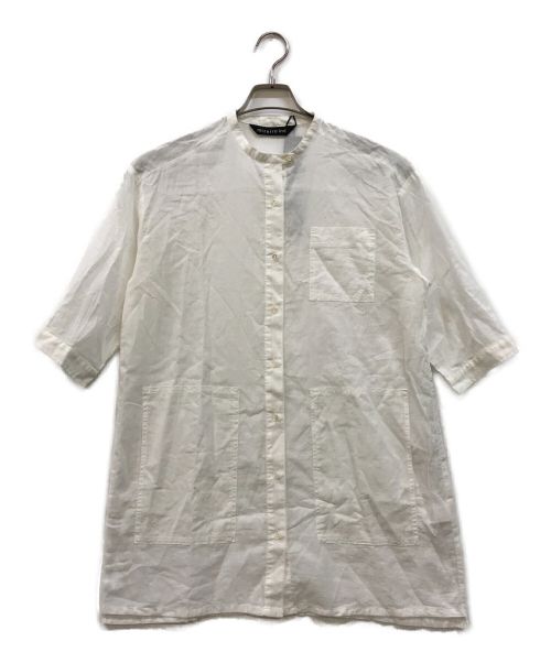 mizuiro-ind（ミズイロインド）mizuiro-ind (ミズイロインド) バンドカラーシャツ ホワイト サイズ:表記無しの古着・服飾アイテム