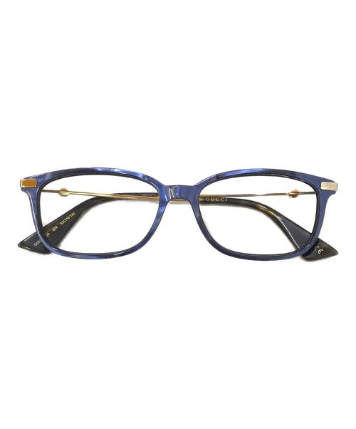 GUCCI（グッチ）GUCCI (グッチ) バンブルビー 眼鏡フレーム ネイビー サイズ:53□16-145の古着・服飾アイテム