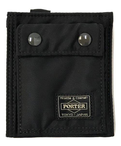 PORTER（ポーター）PORTER (ポーター) TANKER 2つ折り財布 ブラックの古着・服飾アイテム