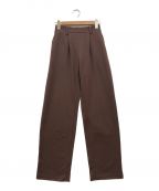 X-GIRLエックスガール）の古着「WIDE TAPERED EASY PANTS」｜ブラウン