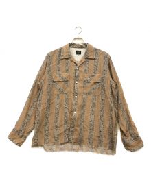 Needles（ニードルズ）の古着「Classic Shirt Tencel Cloth Paisley print/クラシックシャツ テンセルクロス ペイズリープリント」｜ベージュ