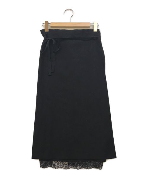 MM6 Maison Margiela（エムエムシックス メゾンマルジェラ）MM6 Maison Margiela (エムエムシックス メゾンマルジェラ) ラップロングスカート ブラック サイズ:40の古着・服飾アイテム