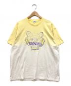 KENZOケンゾー）の古着「タイガー刺繍グラデーションTシャツ」｜イエロー×ホワイト