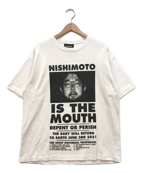 NISHIMOTO IS THE MOUTH（ニシモトイズザマウス）NISHIMOTO IS THE MOUTH (ニシモトイズザマウス) プリントTシャツ ホワイト サイズ:Mの古着・服飾アイテム