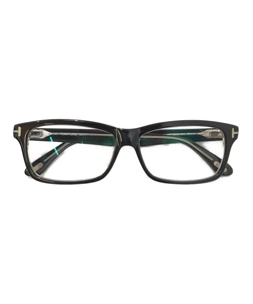 TOM FORD（トムフォード）TOM FORD (トムフォード) Tロゴ 眼鏡フレーム ブラック サイズ:56□13-145の古着・服飾アイテム